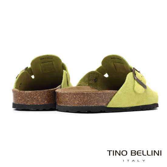 TINO BELLINI 貝里尼 歐洲進口 BIONATURA 腳床舒適鞋 經典造型 繽紛系列 軟木軟底 拖鞋 FZ0B006-5(綠色)