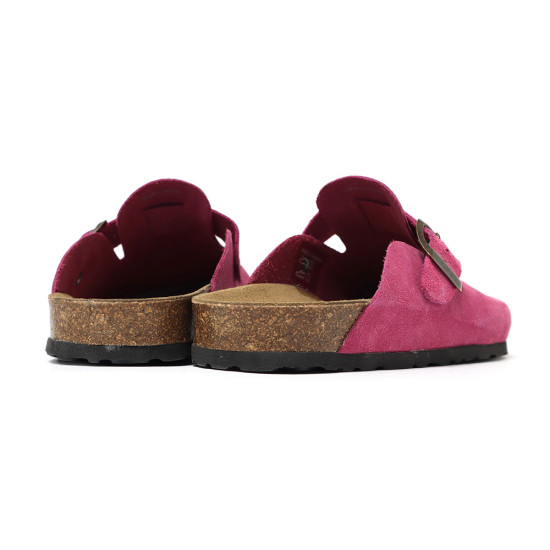 TINO BELLINI 貝里尼 歐洲進口 BIONATURA 腳床舒適鞋 經典造型 繽紛系列 軟木軟底 拖鞋 FZ0B006-C(桃紅色)