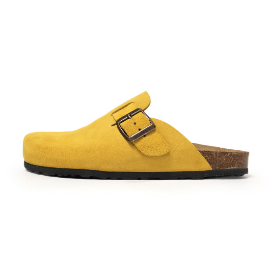 TINO BELLINI 貝里尼 歐洲進口 BIONATURA 腳床舒適鞋 經典造型 繽紛系列 軟木軟底 拖鞋 FZ0B006-G(黃色)