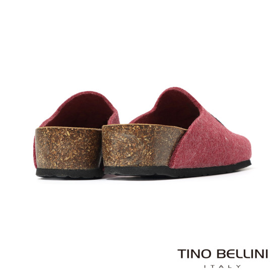TINO BELLINI 貝里尼 歐洲進口 BIONATURA 腳床舒適鞋 羊毛氈 狗狗 軟木軟底 拖鞋 FZ4B005-2(紅色)