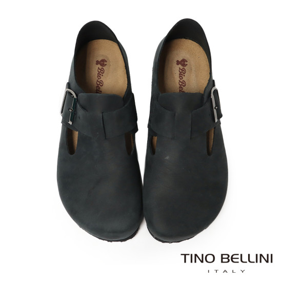 TINO BELLINI 貝里尼 阿爾巴尼亞進口 BIONATURA 飾扣造型  軟木軟底 勃肯 休閒鞋 FZCB002-1(黑色)