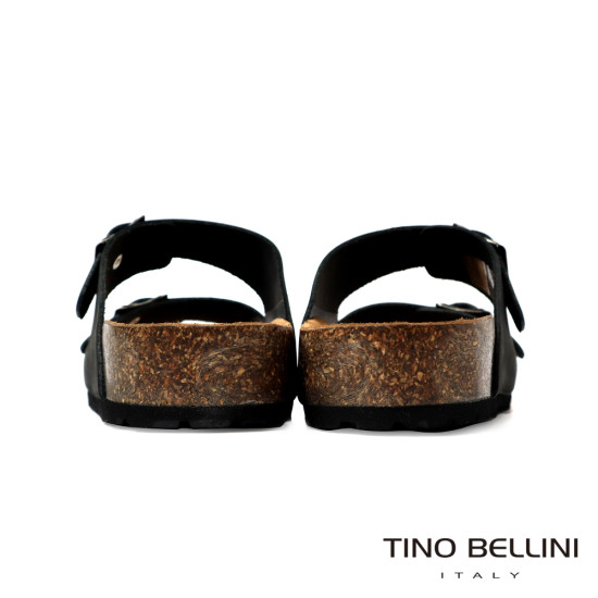 TINO BELLINI 貝里尼 歐洲進口 BIONATURA 腳床舒適鞋 男款 雙飾扣造型 軟木軟底 拖鞋HM0B002A-1