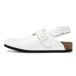 TINO BELLINI 貝里尼 歐洲進口 BIONATURA 腳床舒適鞋 男款 真皮 軟木軟底鞋 HM0B006-0(白色)