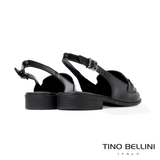 TINO BELLINI 貝里尼 巴西進口 復古飾扣露跟樂福鞋FW0T001-1(黑色)
