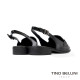 TINO BELLINI 貝里尼 巴西進口 復古飾扣露跟樂福鞋FW0T001-1(黑色)