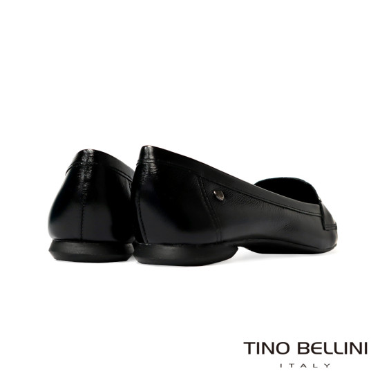 TINO BELLINI 貝里尼 巴西進口 經典金屬飾釦樂福鞋FWBT042-1(黑色)