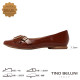 TINO BELLINI 貝里尼 巴西進口 經典復古金屬方扣尖頭平底鞋FWBV042-9(咖色)