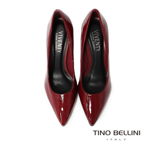 TINO BELLINI 貝里尼 巴西進口 歐美氣質經典尖頭細跟鞋FWEV020-A(酒紅色)