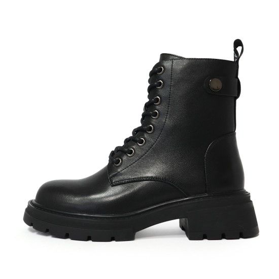 TINO BELLINI 貝里尼 經典 馬汀靴造型 8孔 短靴 FWMT002E-1(黑色)