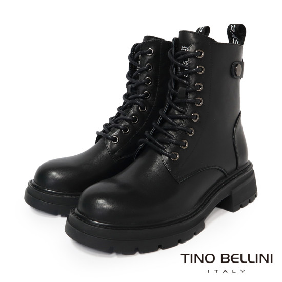 TINO BELLINI 貝里尼 經典 馬汀靴造型 8孔 短靴 FWMT002E-1(黑色)