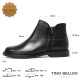 TINO BELLINI 波士尼亞進口 經典素面 平底短靴 FWMV025-1(黑色)