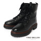 TINO BELLINI 貝里尼 巴西進口 經典 綁帶 7孔 短靴 FWNT051-1(黑色)