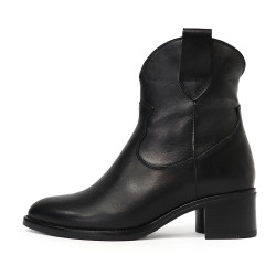 TINO BELLINI 阿爾巴尼亞進口 帥氣牛仔風 短筒 粗跟 FWOV028-1(黑色)