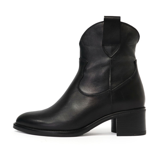 TINO BELLINI 阿爾巴尼亞進口 帥氣牛仔風 短筒 粗跟 FWOV028-1(黑色)