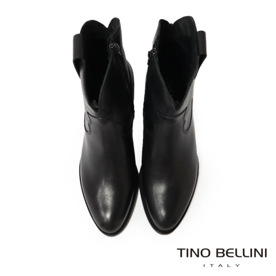 TINO BELLINI 阿爾巴尼亞進口 帥氣牛仔風 短筒 粗跟 FWOV028-1(黑色)