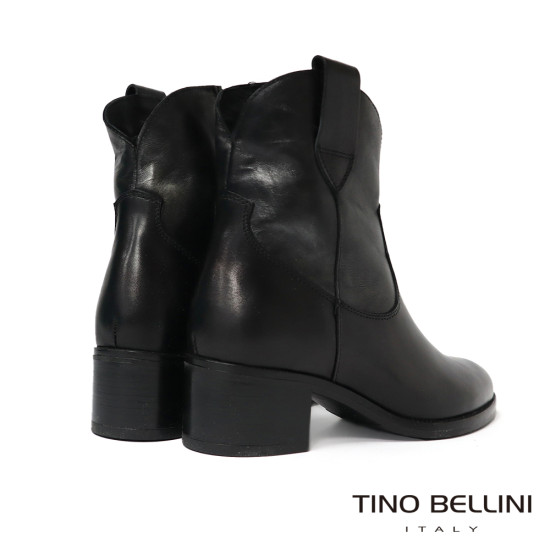 TINO BELLINI 阿爾巴尼亞進口 帥氣牛仔風 短筒 粗跟 FWOV028-1(黑色)