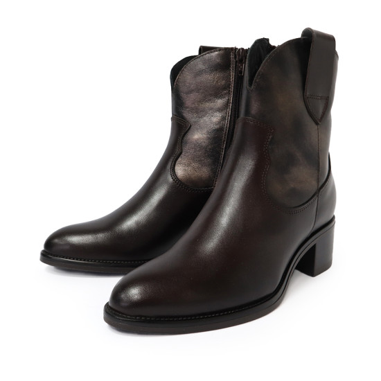 TINO BELLINI 阿爾巴尼亞進口 帥氣牛仔風 短筒 粗跟 FWOV028-6(咖色)