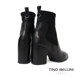 TINO BELLINI 貝里尼 巴西進口 切爾西  粗跟 短靴 FWPT004-1(黑色)