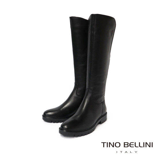 TINO BELLINI 貝里尼 阿爾巴尼亞進口 都會騎士真皮長靴FWXT007-1(黑色)
