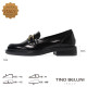 TINO BELLINI 貝里尼 義大利進口 金屬扣飾亮面皮革樂福鞋FYLT055-1(黑色)