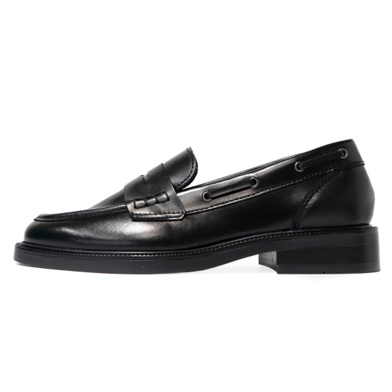 TINO BELLINI 貝里尼 義大利進口 側飾帶造型休閒低跟樂福鞋FYLT056-1(黑色)