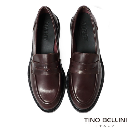 TINO BELLINI 貝里尼 義大利進口 經典復古便士樂福鞋FYLV045-A(酒紅色)