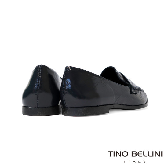 TINO BELLINI 貝里尼 巴西進口 經典造型深藍漆皮樂福鞋FYLV046-4(藍色)
