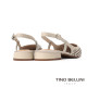 TINO BELLINI 貝里尼 巴西進口氣質鏤空雕刻透氣低跟鞋FS1T015-0(白色)