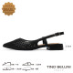 TINO BELLINI 貝里尼 巴西進口氣質鏤空雕刻透氣低跟鞋FS1T015-1(黑色)