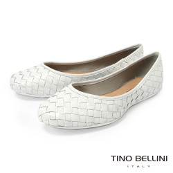 TINO BELLINI 貝里尼 巴西進口時尚編織娃娃鞋FSBT021-0(白色)