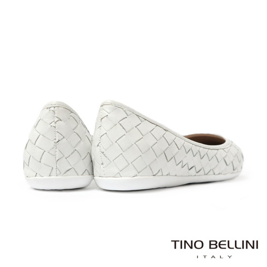 TINO BELLINI 貝里尼 巴西進口時尚編織娃娃鞋FSBT021-0(白色)