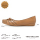 TINO BELLINI 貝里尼 巴西進口刻花優雅小花平底鞋FSBV025-9(駝色)