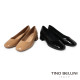 TINO BELLINI 貝里尼 巴西進口復古典雅圓頭漆皮粗跟鞋FSCT019-1(黑色)