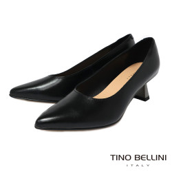 TINO BELLINI 貝里尼 義大利進口素雅真皮尖頭酒杯跟包鞋FSDT014-1(黑色) TINO BELLINI 貝里尼 義大利進口素雅真皮尖頭酒杯跟包鞋FSDT014-1(黑色)