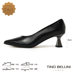 TINO BELLINI 貝里尼 義大利進口素雅真皮尖頭酒杯跟包鞋FSDT014-1(黑色) TINO BELLINI 貝里尼 義大利進口素雅真皮尖頭酒杯跟包鞋FSDT014-1(黑色)
