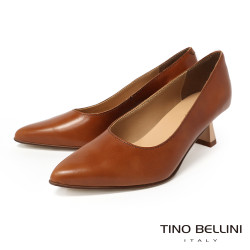 TINO BELLINI 貝里尼 義大利進口素雅真皮尖頭酒杯跟包鞋FSDT014-9(駝色) TINO BELLINI 貝里尼 義大利進口素雅真皮尖頭酒杯跟包鞋FSDT014-9(駝色)