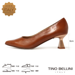 TINO BELLINI 貝里尼 義大利進口素雅真皮尖頭酒杯跟包鞋FSDT014-9(駝色) TINO BELLINI 貝里尼 義大利進口素雅真皮尖頭酒杯跟包鞋FSDT014-9(駝色)