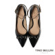 TINO BELLINI 貝里尼 巴西進口 叛逆甜心亮面金屬孔眼扣帶跟鞋 FSDT015-1(黑色)