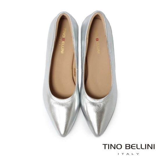 TINO BELLINI 貝里尼 進口真皮唯美氣質新娘鞋高跟鞋FSDT016-D(銀色)