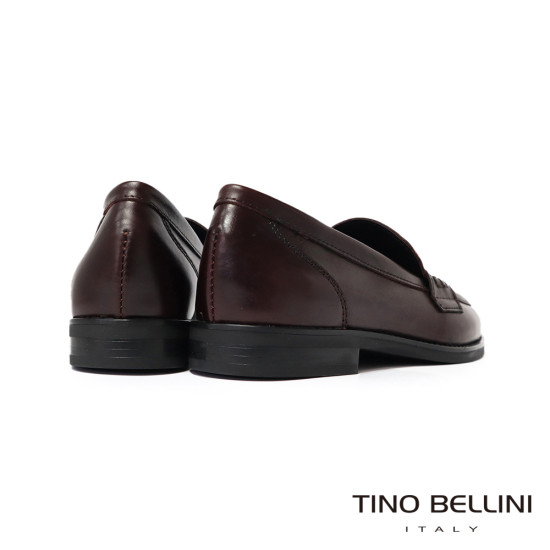 TINO BELLINI 貝里尼 義大利進口經典簡約橫飾牛皮樂福鞋FYLV030E-A(酒紅)