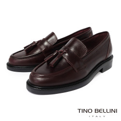TINO BELLINI 貝里尼 義大利進口英倫風流蘇樂福鞋FZLV013-A(酒紅)