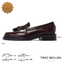 TINO BELLINI 貝里尼 義大利進口英倫風流蘇樂福鞋FZLV013-A(酒紅)