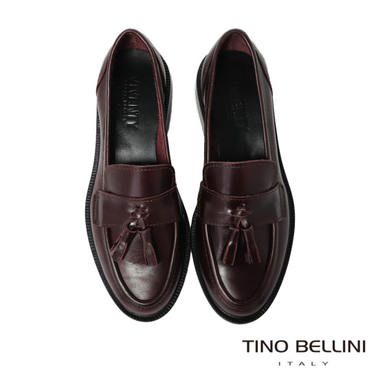 TINO BELLINI 貝里尼 義大利進口英倫風流蘇樂福鞋FZLV013-A(酒紅)