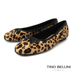 TINO BELLINI 貝里尼 巴西微短馬毛質豹紋真皮平底娃娃鞋FWBV039A-9(豹紋色) TINO BELLINI 貝里尼 巴西微短馬毛質豹紋真皮平底娃娃鞋FWBV039A-9(豹紋色)