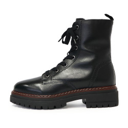 TINO BELLINI 貝里尼 巴西進口 經典 綁帶 7孔 短靴 FWNT051-1(黑色)