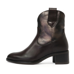 TINO BELLINI 阿爾巴尼亞進口 帥氣牛仔風 短筒 粗跟 FWOV028-6(咖色)