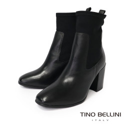 TINO BELLINI 貝里尼 巴西進口 切爾西  粗跟 短靴 FWPT004-1(黑色)
