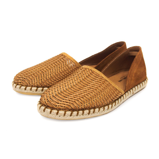 TINO BELLINI 貝里尼 西班牙進口 波浪編織休閒草編鞋 麻底鞋 FSWT001E-9(駝色)