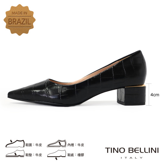TINO BELLINI 貝里尼 巴西進口 尖頭低跟鞋 尖頭低跟鞋FWCV036E-1