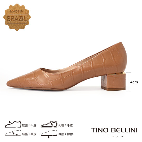TINO BELLINI 貝里尼 巴西進口 尖頭低跟鞋FWCV036E-3